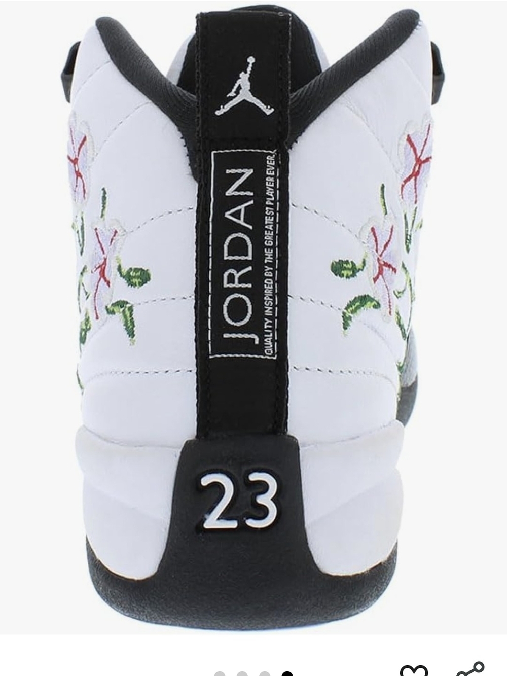 Unisex Child Air Jordan 12 Retro(Big Kid) White, Black, Vivid Green. Size 6 Y
